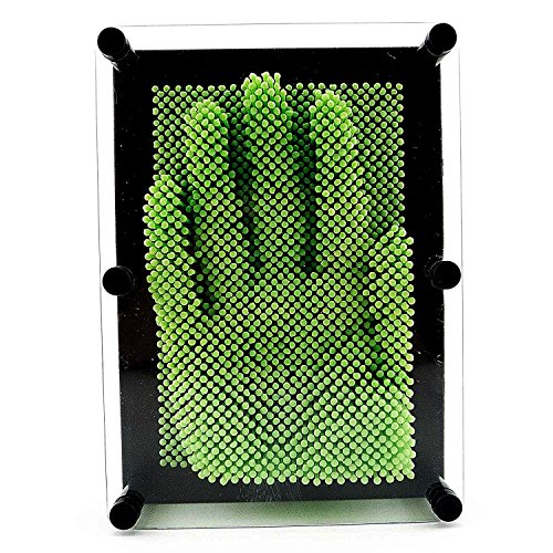Adorox Plastic Pin Art Board Novelty Toy Fun Kids Multiple Colors Sizes (4 X 5 Inches, Geen