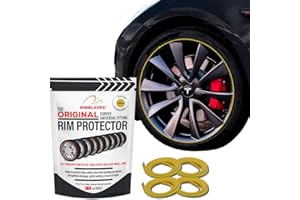 Rimblades Original Yellow Alloy Wheel Protectors - DIY | 9 Colors Available | Universal Fit for All Wheels | Durable Rim Guards | Car Wheel Scratch Protection | Rim Protection