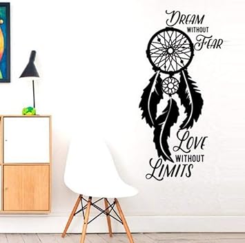 FCSJYXWJ Sueño sin Miedo Patrón de Moda Pegatinas de Pared para Sala de