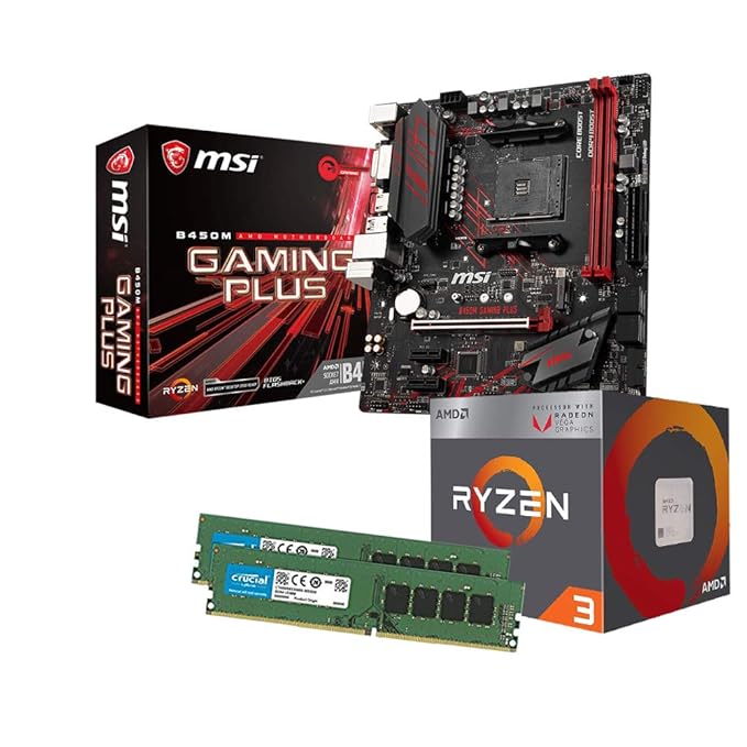Kit Scheda madre Msi Cpu Processore Amd Ryzen 3 2200g Quadcore 3,7 Ghz Turbo,Ram Ddr4 8gb Kit Scheda madre Msi Cpu Processore Amd Ryzen 3 2200g Quadcore 3,7 Ghz Turbo,Ram Ddr4 8gb