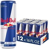 Red Bull Energy Drink | contains caffeine, taurine, B-vitamins, sugar, and water, 16 fl oz, pack of 12 cans
