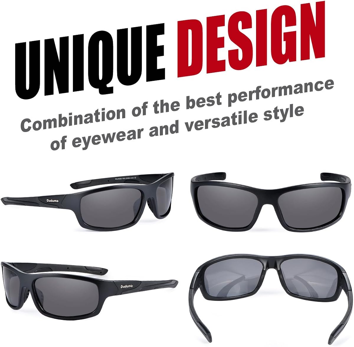 Duduma Polarized Sports Sunglasses for Men Women Baseball Running Cycling Fishing Driving Golf Sunglasses Du645: Clothing