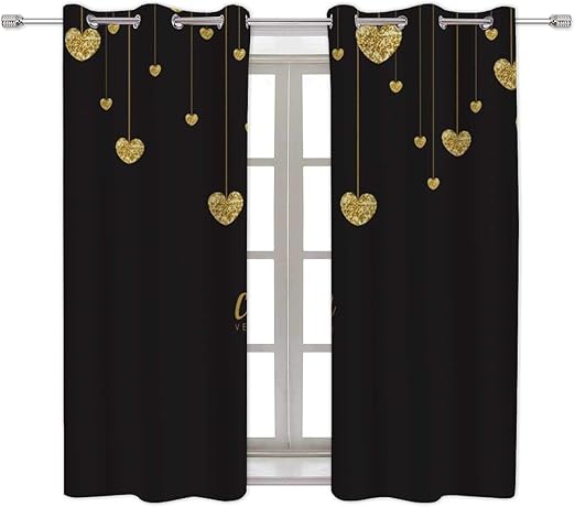 Amazon Com Centh Modern Chic Gold Heart Shape Privacy Half Window