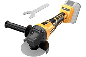 GUNOZE Cordless Angle Grinder for Dewalt 20v Battery, 3 Speed Adjustable Brushless Grinder with Up to 8500 RPM, 5/8''-11 Spindle Portable Cordless Grinder for 4-1/2'' Wheels for Cutting, Grinding(NO Battery)