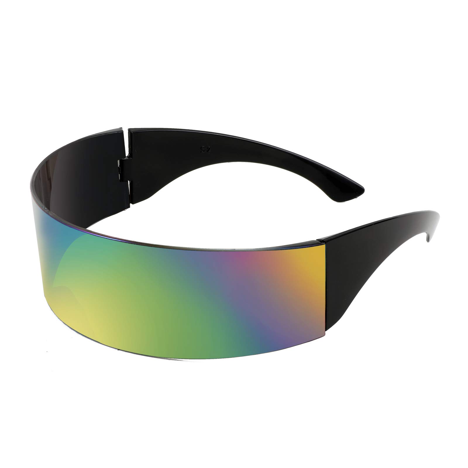 Photo 1 of FEISEDY 80s Futuristic Cyclops Cyber Visor Sunglasses Men Women Punk Style Cosplay B2740
