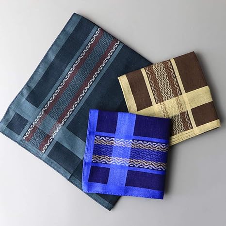 Amazon Co Jp ハンカチ メンズ 綿100 リバーシブル タオルハンカチ セット ギフト箱入り ホーム キッチン