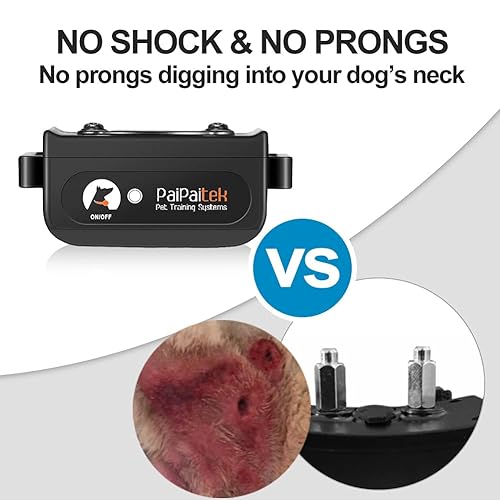plug anal colocado PaiPaitek Dog Vibrating Collar,3300ft Range Dog Training Collar with  Remote, No Shock Dog Collar,IPX7 Waterproof Dog Bark Collar+LED Dog Collar  for Small Medium Large Dogs main image 0