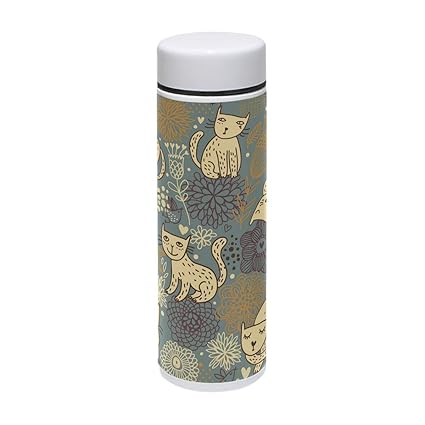 Amazon Com Muooum Cute Cat Bird Flower Vacuum Insulated Stainless