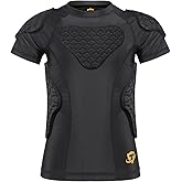 Dialudon Youth Boys Football Rib Protector Padded Compression for Football Baseball Basketball Paintball Shirt