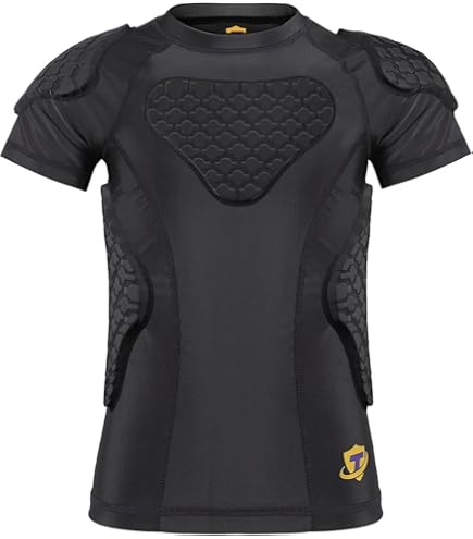 【unfil】 padded shoulder shirt Amazon.com : Unequal Invincible Padded Compression Shirt