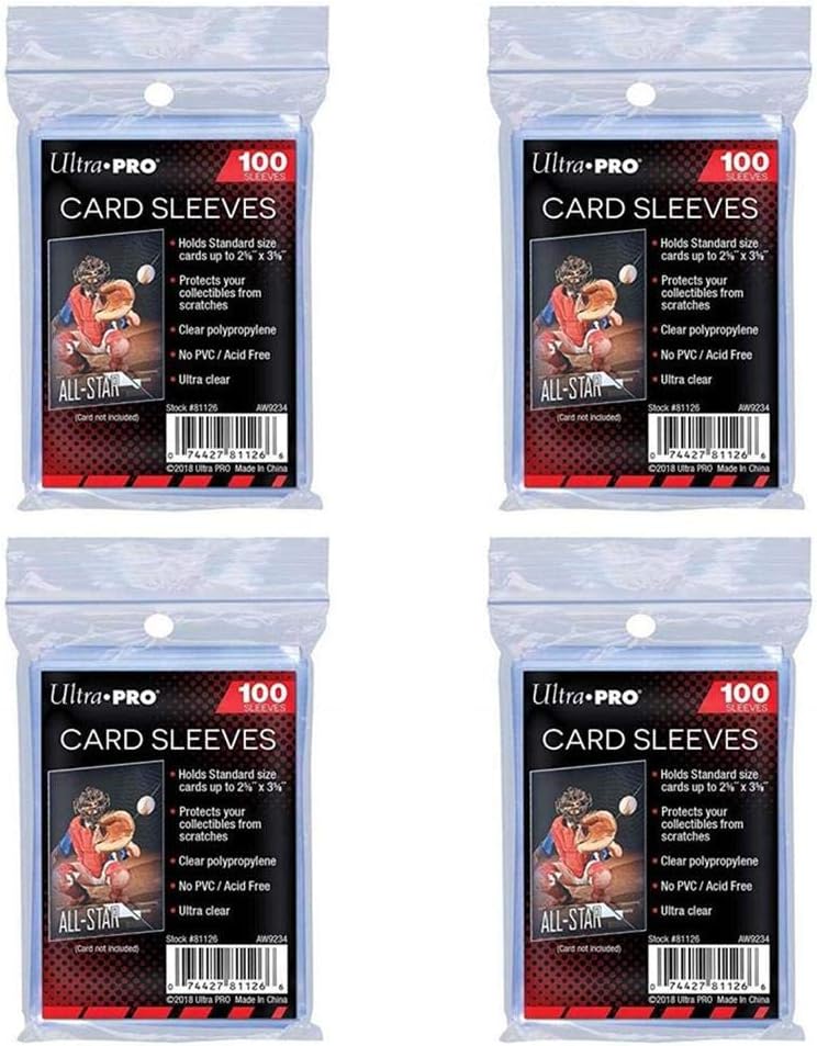 Pack of 400 Ultra Pro standard regular soft penny card sleeves for trading cards such as Pokemon Magic, sports cards