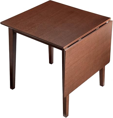 Amazon Co Jp タンスのゲン 伸長式 ダイニングテーブル 幅75 1cm 2人用 4人用 突板 木目 ウレタン塗装 バタフライテーブル ウォールナット ブラウン 03am ホーム キッチン