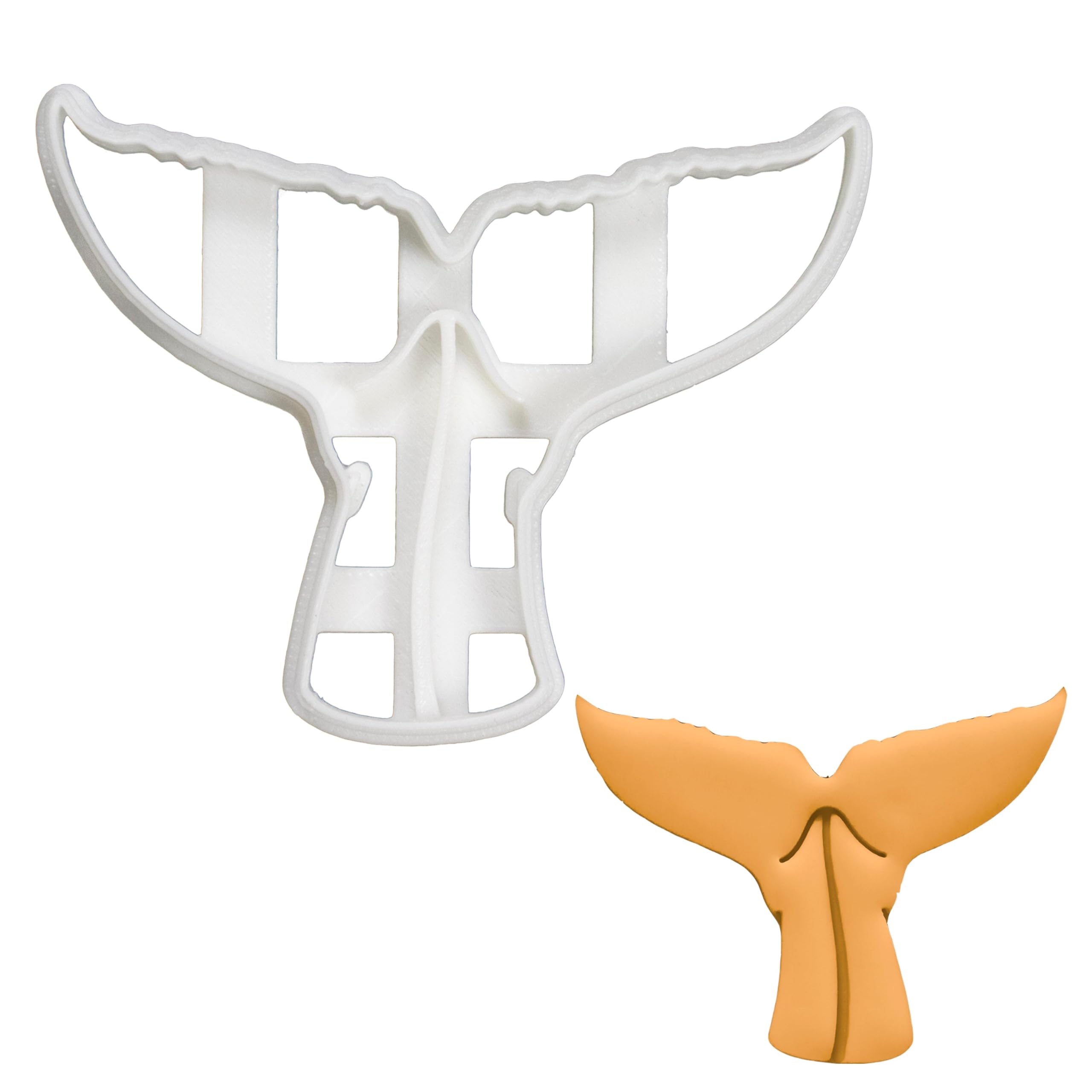 BAKERLOGY Humpback Whale Tail Cookie Cutter - Detailed Biscuit Cutter Design for Baking and Crafts, Ideal on Fondant, Dough, Clay