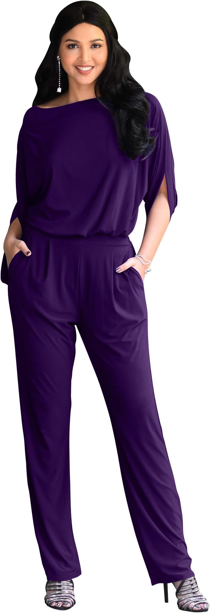 Womens Short Sleeve Sexy Semi Formal Cocktail One Piece Jumpsuit Romper