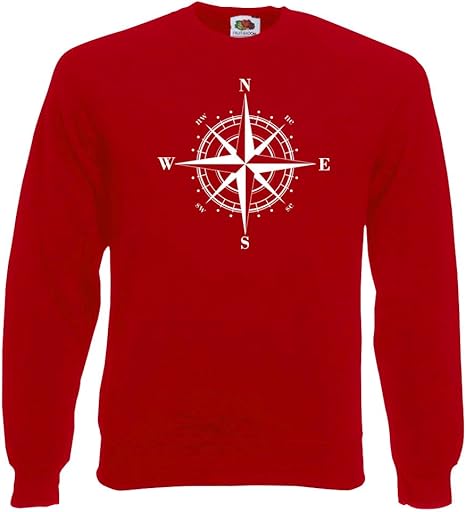 pullover mit kompass am arm