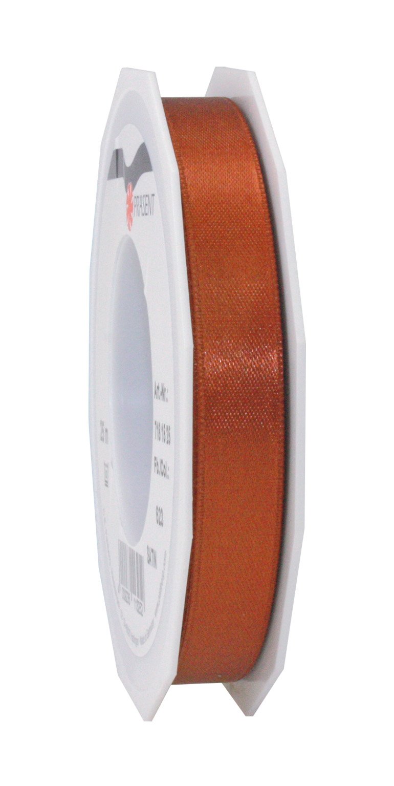C.E. Pattberg SATIN cinnamon (brown) gift ribbon, 27 yards for Wrapping Gifts, 0.59 inches width, Ribbon for Decorating & Crafting, Decorative Ribbon for Gifts, for every occasion