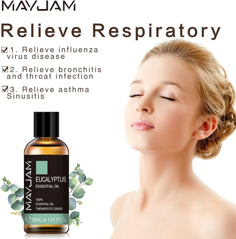 MAYJAM Eucalyptus Essential Oils 30ML, Eucalyptus Oils for Diffuser Humidifier, DIY, Home, Wardrobes - Image 4