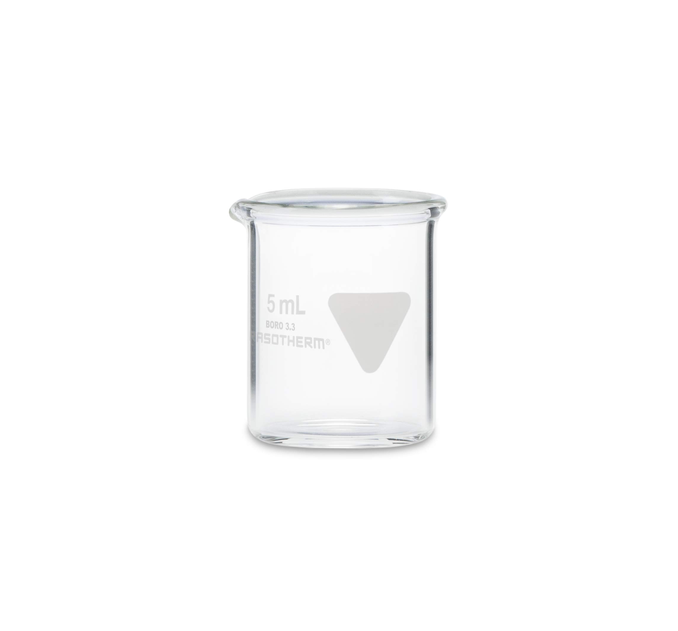RASOTHERM Beaker Glass Low Shape with Spout (Boro 3.3) 5 ml