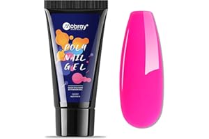 Mobray Poly nail Gel, 60g Bright Hot Pink Poly Extension Nail Gel Colors for Thickening Nail Beauty, Trendy Acrylic Gel Manicure Professional Salon Nail DIY Gift for Women(Hot Pink)