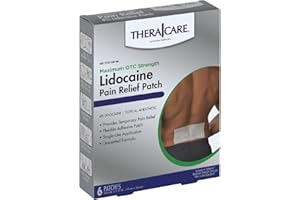 THERA CARE Thera|Care Maximum Strength OTC Pain Relief Patch | 4% Lidocaine Patch | 3.9” x 5.5” | 6-Count Box