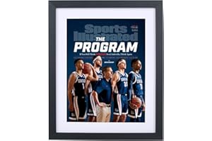 Mxtallup 10.5x12.5 Magazine Frame for the Wall,Displays Magazines Measuring 10 1/2 by 12 1/2 inches with White Mat (Measure Your Magazine)(Z105125W)