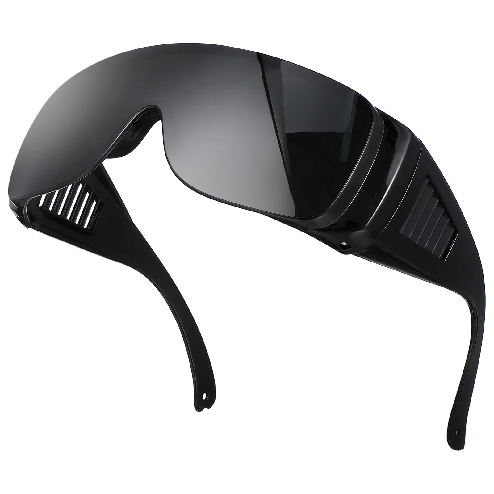 ULTECHNOVO Protective Glasses Safety Eyewear with Polycarbonate Impact Resistant Lens Windbreak Design Adjustable Fit for Woodworking Construction Cycling