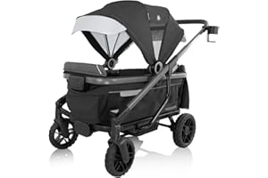Evenflo Shyft Rideshare All-Terrain Performance Stroller Wagon (Sterling Black)