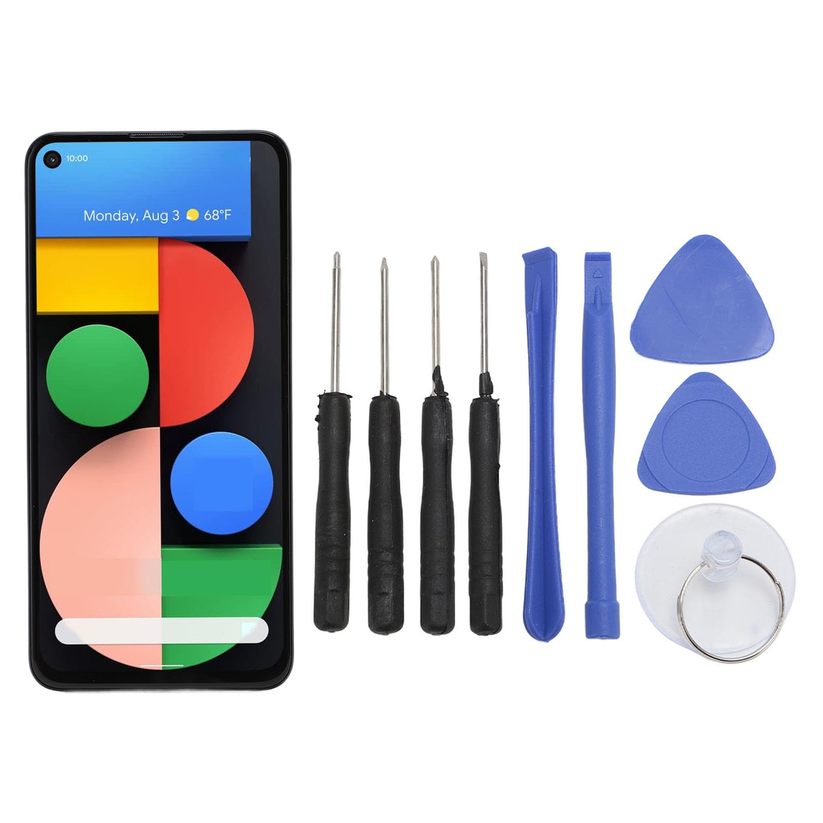 Organic AMOLED Screen Replacement for GD1YQ G025I G025H G6QU3, 6.2 Inch Pixel 4A 5G Frame, Digitizer Assembly with Frame Repair Tools for Pixel 4A