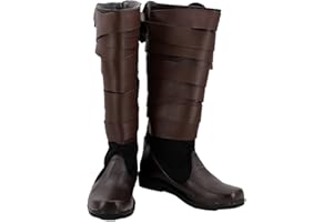 Forwacos Adult Anakin Skywalker Cosplay Boots Men Luke Skywalker Shoes Jedi Uniform for Halloween