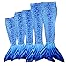 Play Tailor Mermaid Tail Swimmable Costume Swimsuit for Girls Swimming(No monofin), Blue, Child 10