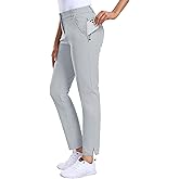 Hiverlay Womens Golf Pants Stretch Work Ankle Pants with Pockets Quick Dry Straight Business Casual Hiking Pants