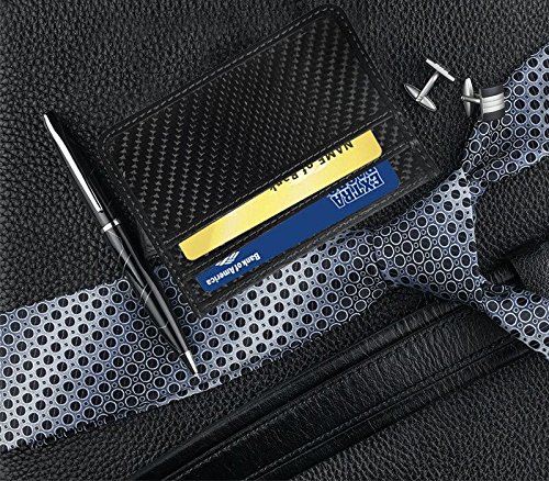 MGCFTan Money Clip Glossy Carbon Fiber wallet Credit Card Business Card Holder 3K twill Black