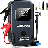 VANXIPOW Z8 4500A Jump Starter with Air Compressor 150PSI (9.0 L Gas/8.0L Diesel), Portable Car Battery Jump Starter Battery Pack with 400 Lm LED Light, 12V Jump Box with Large LED Display, Power Bank