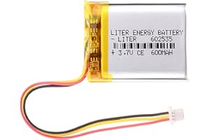 LITER ENERGY BATTERY 3.7V 602535 600mAh Lithium Polymer ion Battery Rechargeable Polymer Battery Pack with SH 1.0-3P Connector