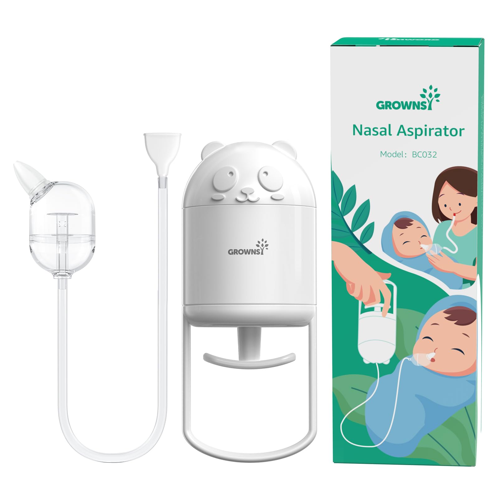Nasal Aspirator for Baby, Hand Pump ＆ Oral Suction 2 in 1 Baby Nasal Aspirator and Baby Nose Sucker, with 30 Hygiene Filters and a Convenient Storage Travel Case