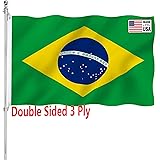 Brazil Flag 3x5 Brazilian Flag Double Sided for