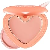 lilybyred Luv Beam Cheek Balm | Heart-Shaped Korean Cream Blush, Semi-Matte Finish, Long-Lasting, Blendable & Buildable, Soft Creamy Texture, Lightweight, Natural Flush, 0.12 oz. (01 Pure Coral)