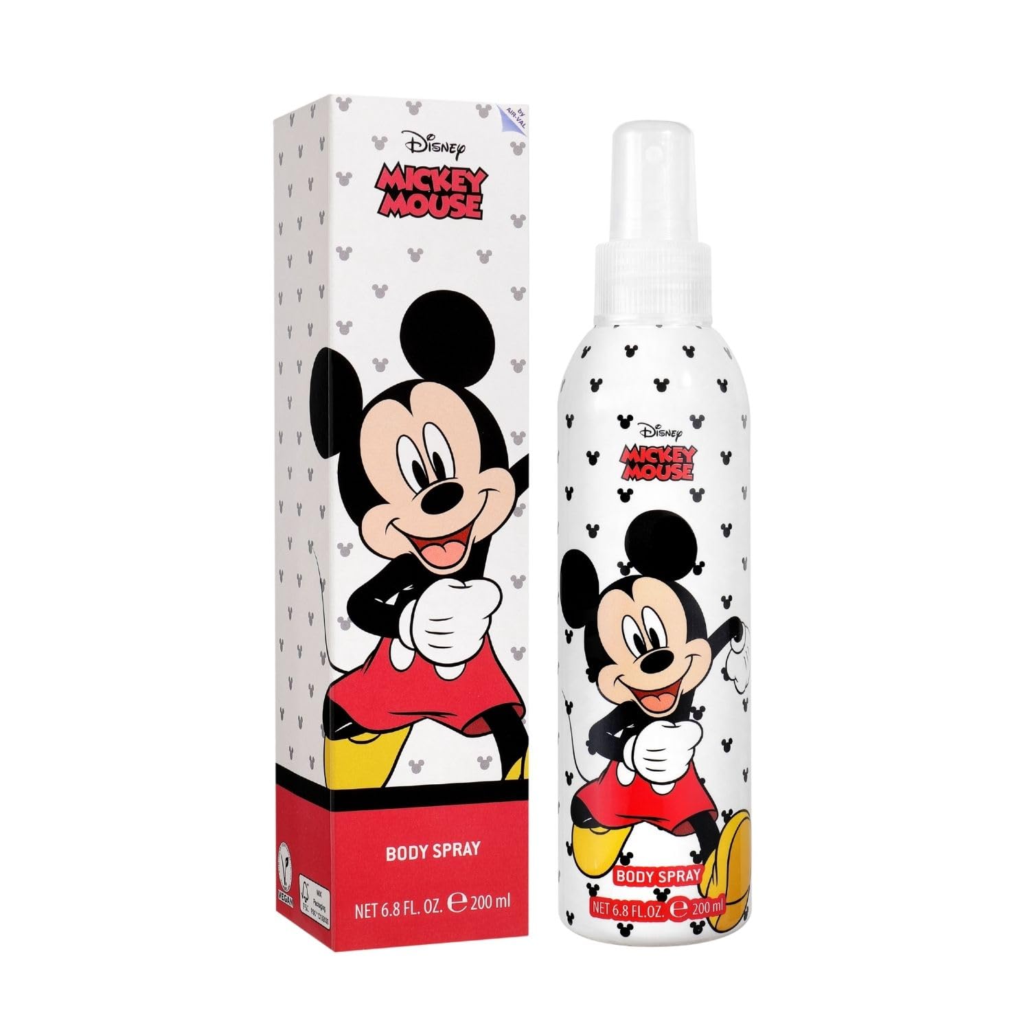 Disney Mickey Mouse Children Eau de Cologne Natural Perfume Spray, Vegan and Dermatologically tested Body Spray for Kids - Safe Daily Fragrance Gift, 200ml