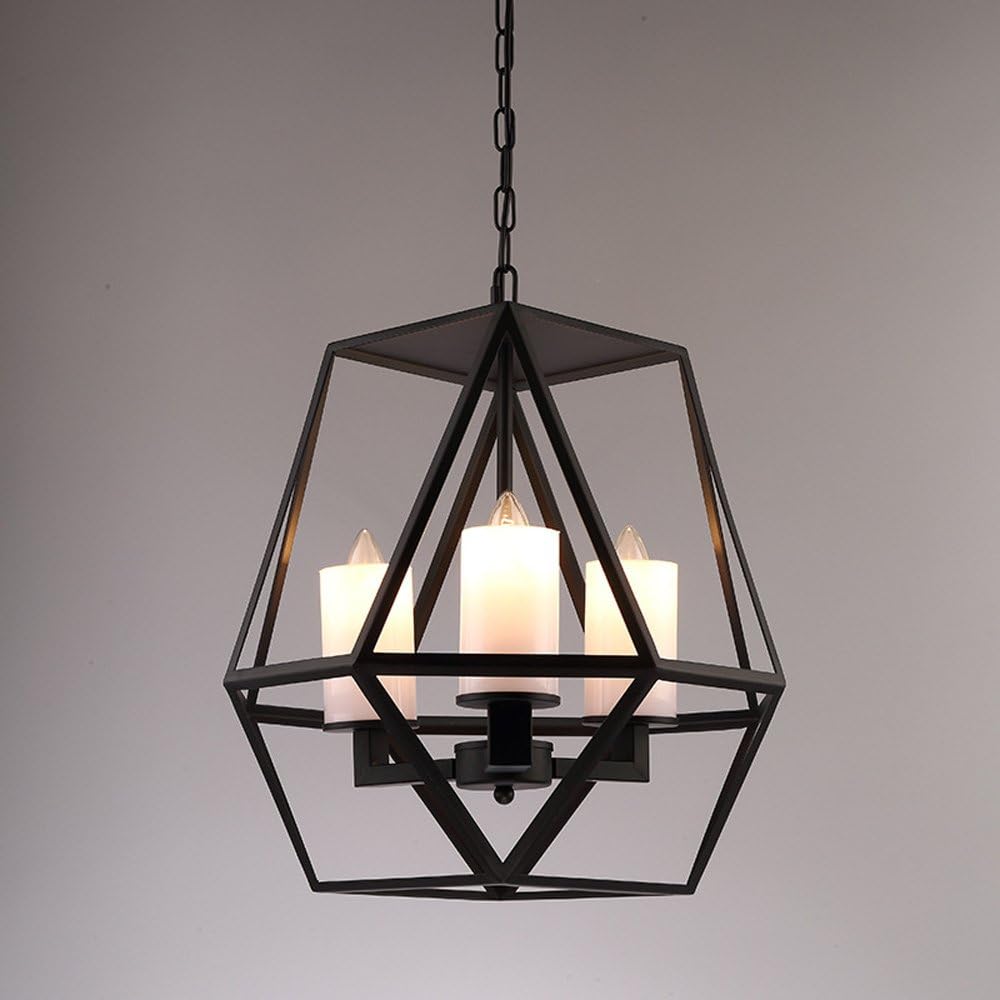 Ao Laite - Chandelier Moderner einfacher schwarzer industrieller Wind