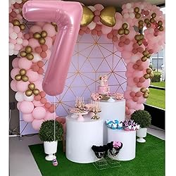 TONIFUL 40" Inch Light Pink Large Numbers Balloons