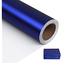 NESCCI Papel De Regalo Negro De Metal Mate, Papel De Color Sólido, 2