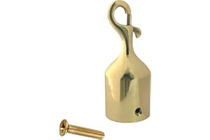 StylentDecor Rope End Snap | Easy to Install | Weather Proof, Anti-Rust, Rope Rail Support, Heavy Duty Rope End Snap | Decks or Docks | Stair Rope End Snap | Handrails (1.5 inch, Brass) 1 pc