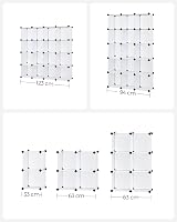 SONGMICS Shoe Rack LPC44L 16 Cubes Storage Rack White Semi-Transparent Large view 9