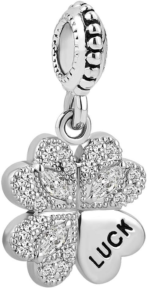 Uniqueen Four Leaf Lucky Clover Charm Bead Fit Charm Bracelet …