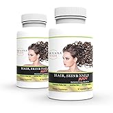 Wellgenix Purvana Max Hair, Skin, & Nails Vitamin Capsules, Double Strength Biotin 5000MCG, Fo-Ti Root, VIT A & B, Folic Acid (2 Pack)