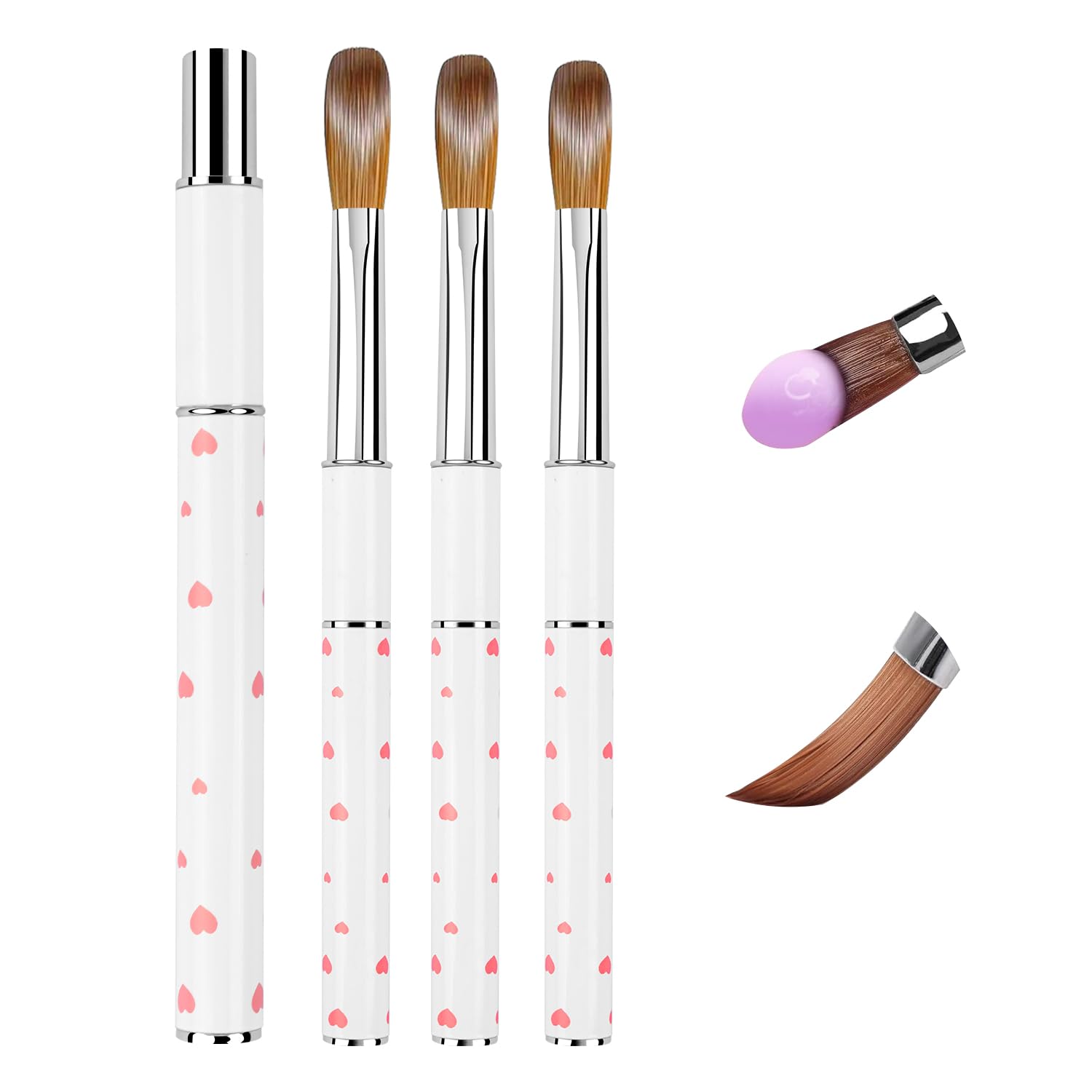 LEDSUUEI Kolinsky Acrylic Nail Brush - Size 8/10/14 Acrylic Brushes for Nails，Nail Art Brushes for Acrylic Powder，Acrylic Nail Brush for Professional Manicure Home Salon