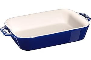 ZWILLING J.A. HENCKELS STAUB Glass Enamel Ceramic Rectangular Oven Dish, Casserole Dish - Microwave & Freezer Safe - 7.5" x 6
