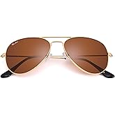 Pro Acme Classic Polarized Aviator Sunglasses for Women Men, Lightweight Metal Pilot Frame UV400 Protection 58MM