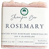 WILD FOREST Rosemary Shampoo Bar, Handmade With Natural Ingredients & Rosemary Infused Oil, Strengthening Hair & Scalp, For Hair Loss & Thinning Hair, Herbalist Formula