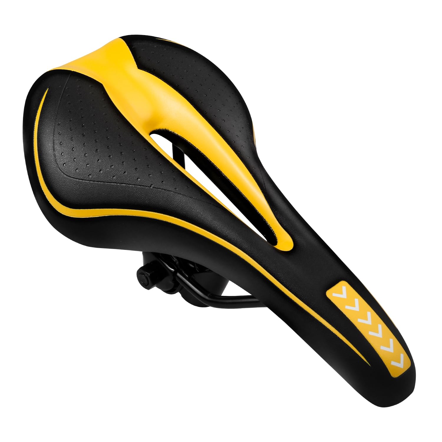 New Gel Bike Seat, MSDADA Bike Saddle for Men & Women, Waterproof Bicycle Seat Comfortable Soft Cushion for Road Bike, Mountain Bike, Exercise Bike, City Bikes(Yellow)